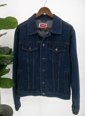 Bongo Youth Boys Size M Dark Blue Wash Style Denim Button Down Trucker Jacket